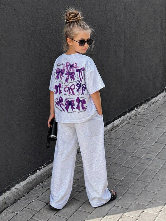 The Purple Ribbon - Pants & Tshirt Set - 3-10Y