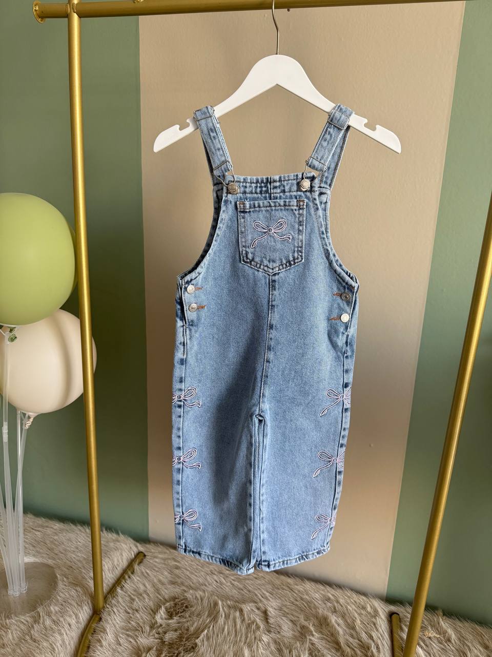 DENIM Ribbon Overall - 1-6Y