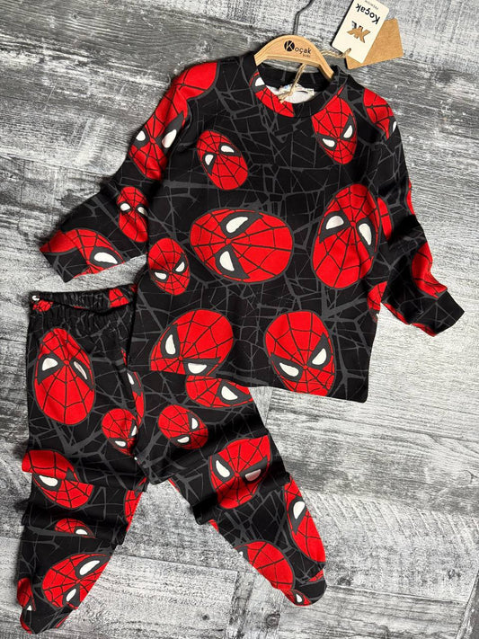 Boy Interlock Cotton Pyjamas - Spiderman - 3-8Y