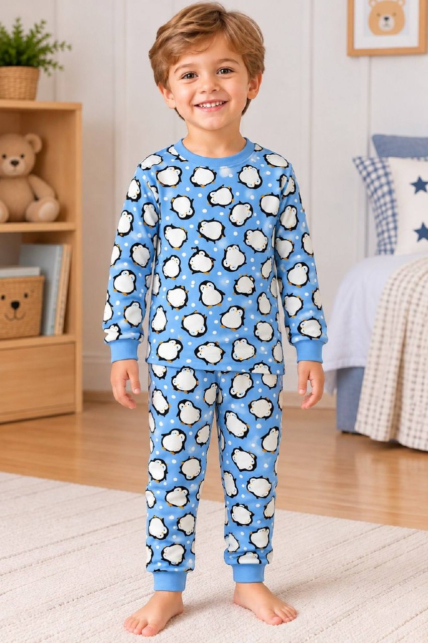 Boy Cotton Pyjamas - Forest Friends/Penguins - 1-4Y