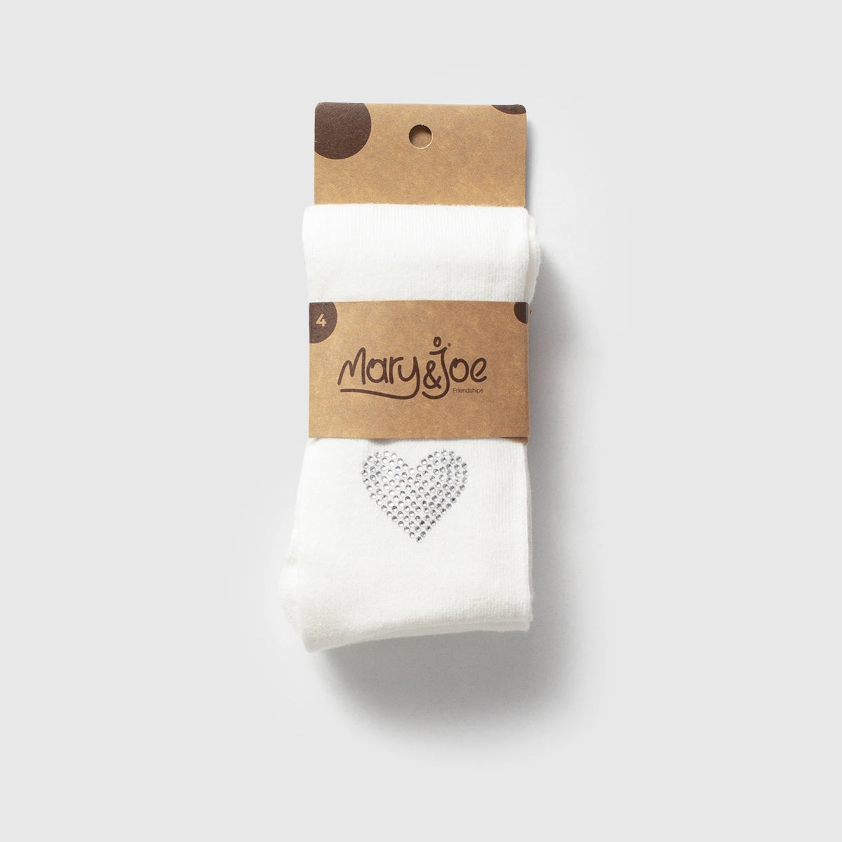 Heart tights - Beige/Ecru - 1-5Y