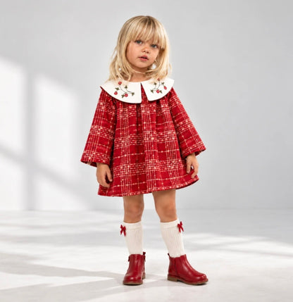 Holly Belle Plaid Dress with Socks - 1-4Y