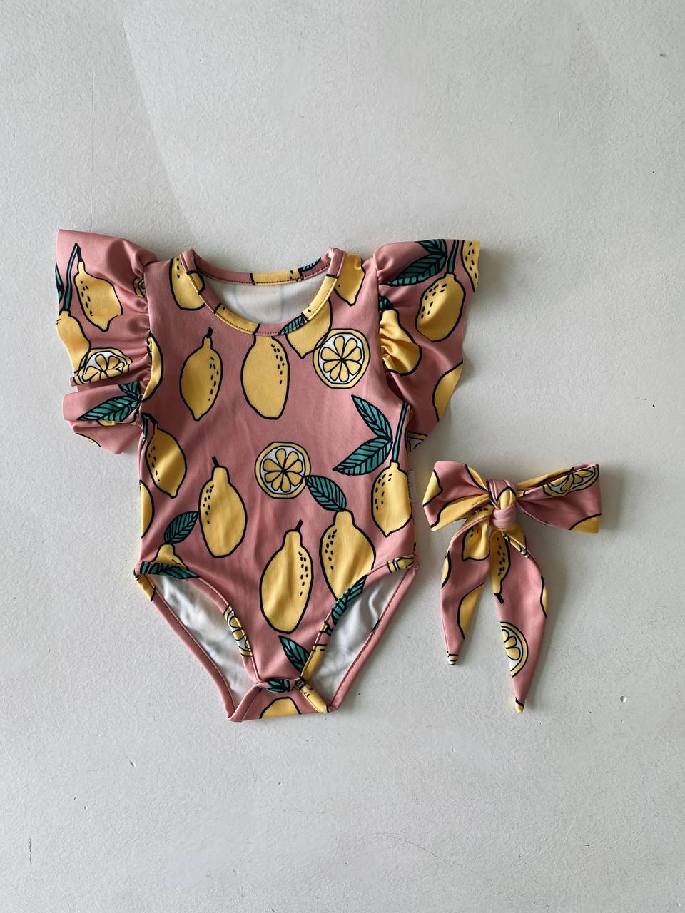 Mediterranean Lemon One Piece Swimsuit - 6M-4Y