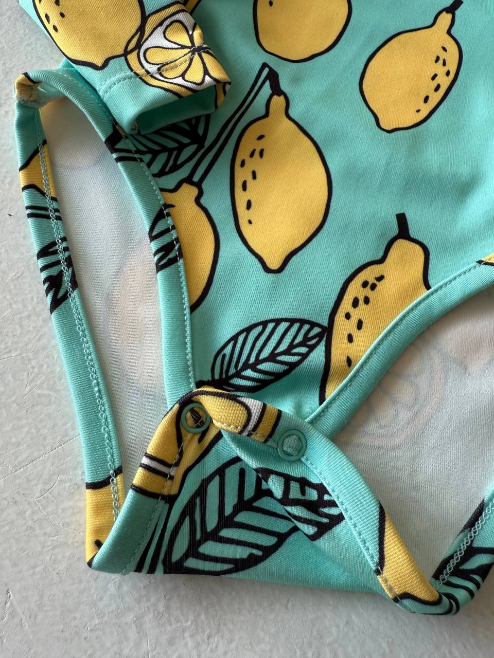 Mediterranean Lemon One Piece Swimsuit - Long Sleave - 0-24M