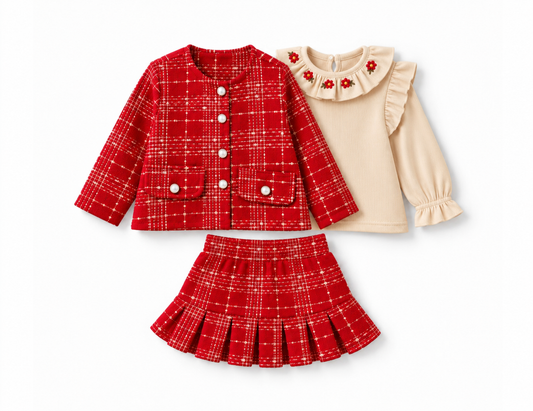 Merry Little Lady Skirt Set - 3 pcs - 5-8