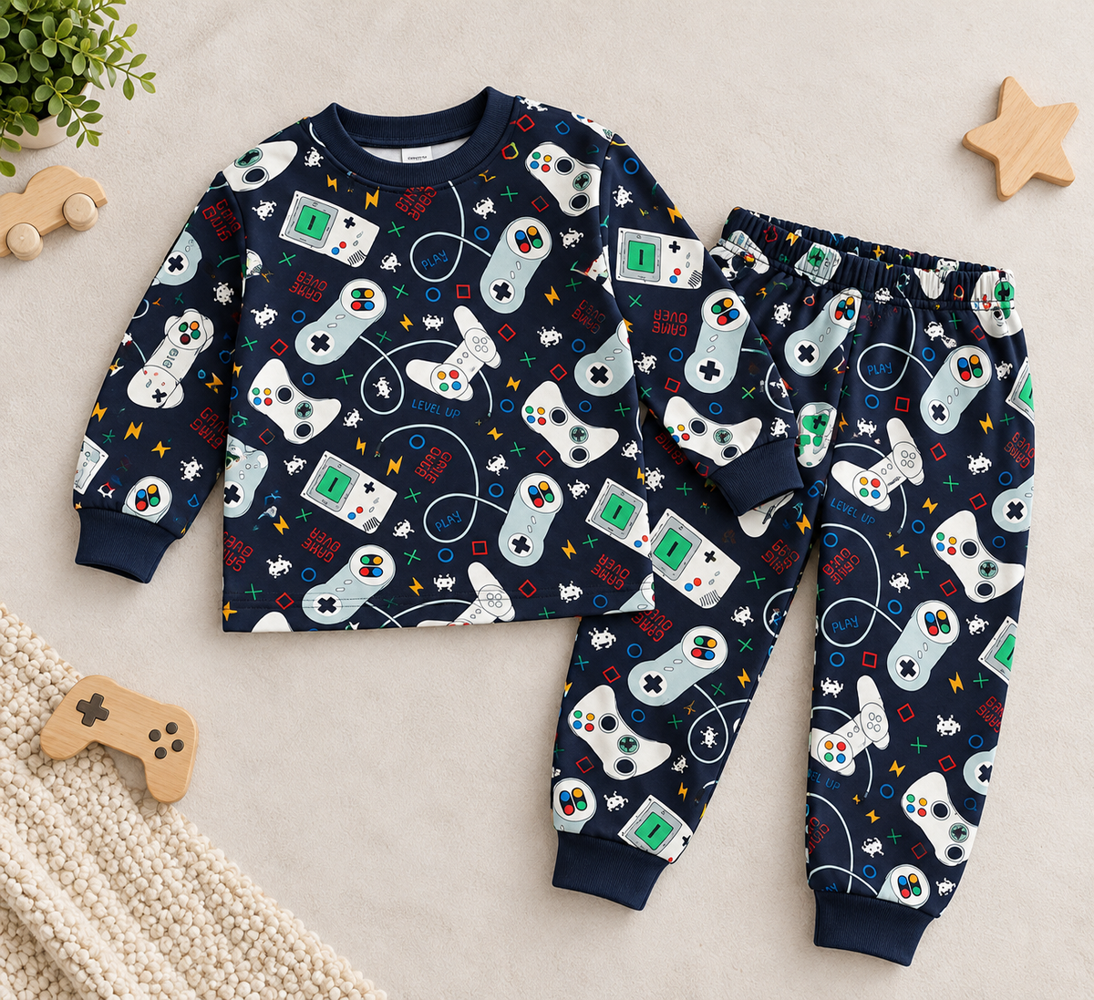 Boy Cotton Pyjamas - Retro Gaming - 3-8Y