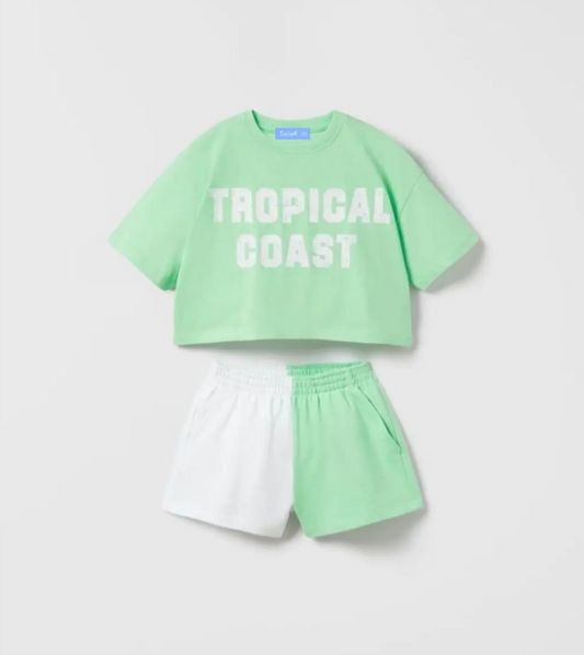 TROPICAL COAST - Shorts & Tshirt Set - 2-7Y