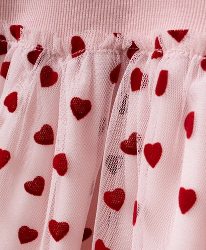 Dress Tulle with Collar Detail & Hair Clip - 3-7Y