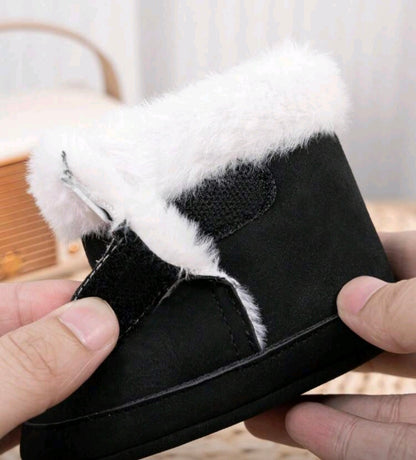 Fur & Velvet Black Boots