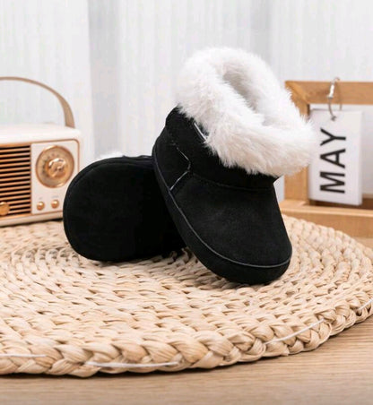 Fur & Velvet Black Boots