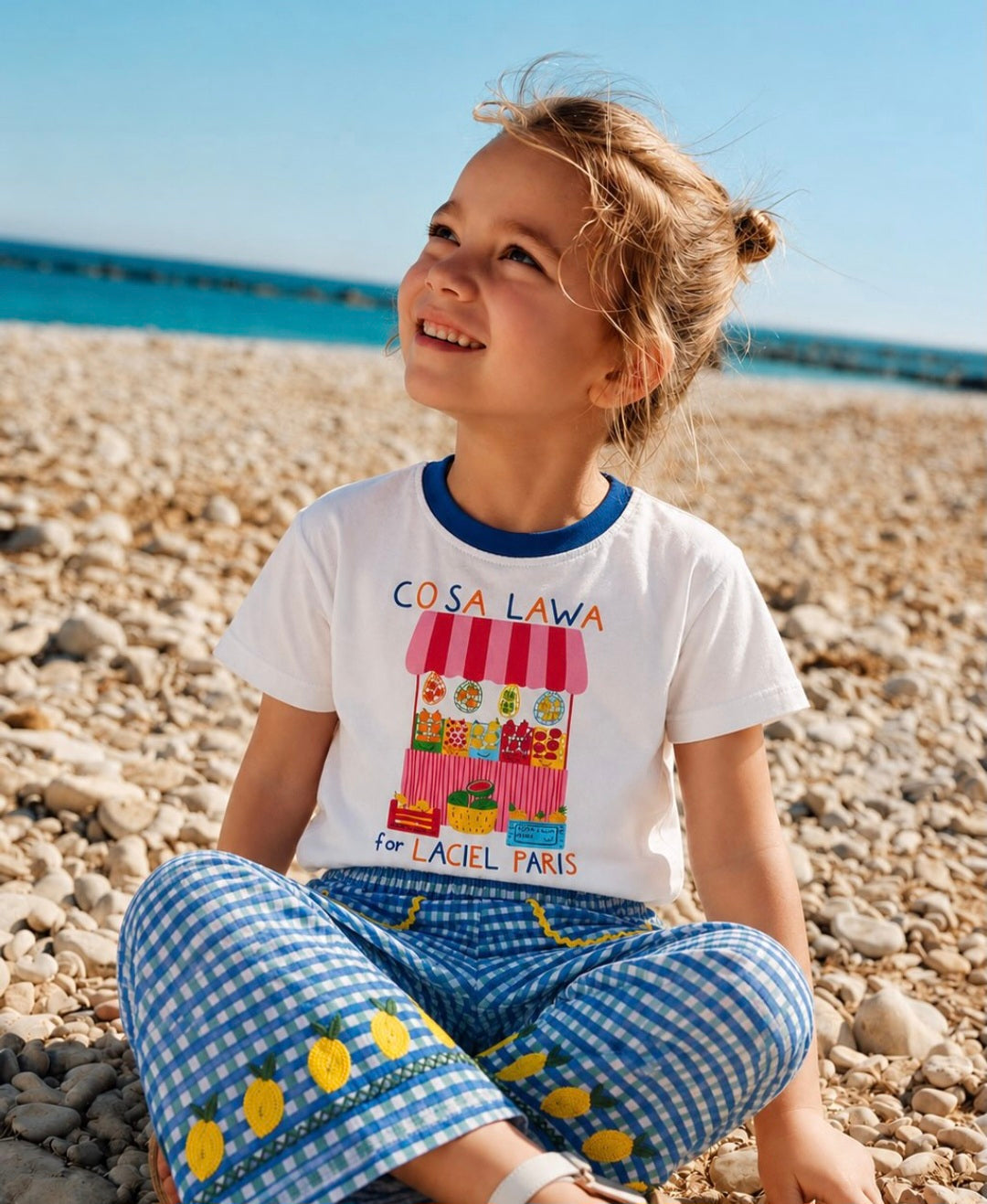The AMALFI Coast Tshirt&pants set - 2-7Y