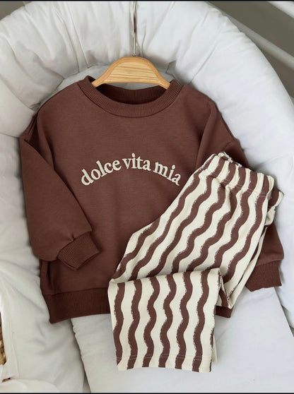DOLCE VITA Pants & Sweater Set - Brown- 6M-2Y