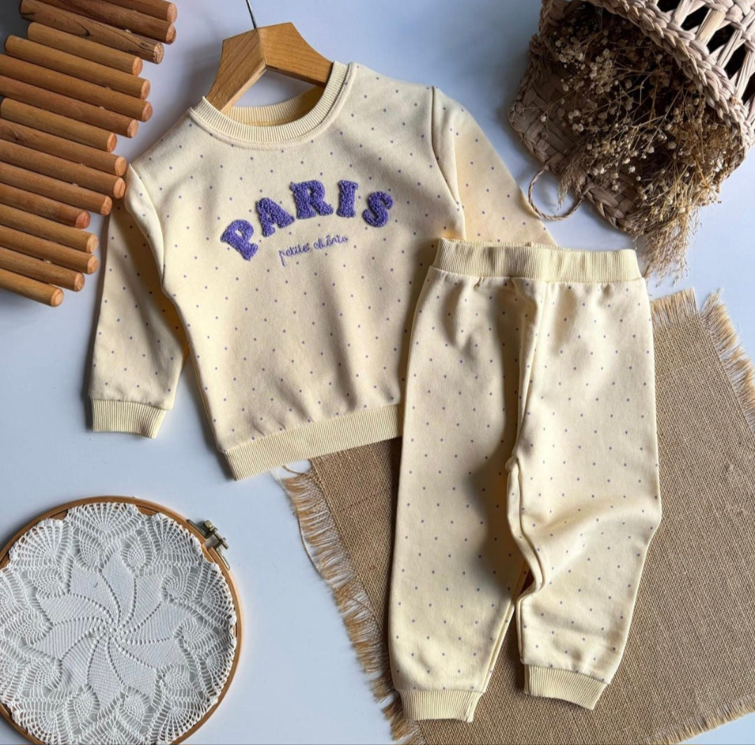 Paris Baby Set - Butter Yellow/Pink - 9M-4Y