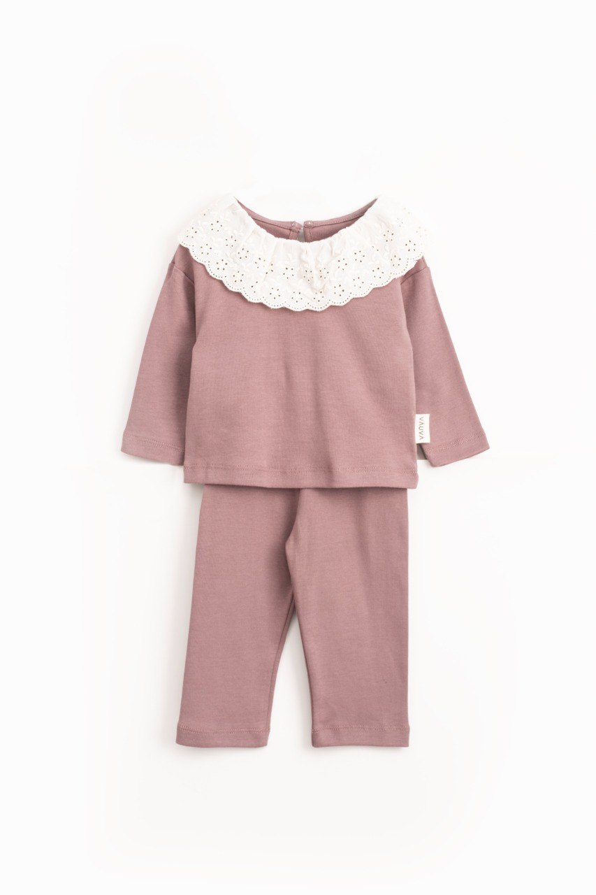 The Luna Lace Set - Mint Green/Purple - 6M-3Y
