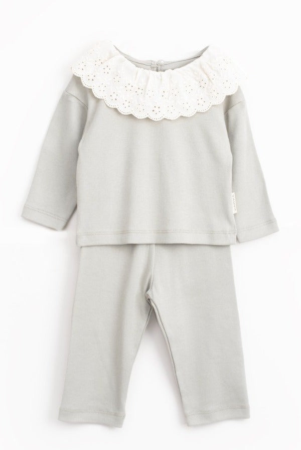 The Luna Lace Set - Mint Green/Purple - 6M-3Y