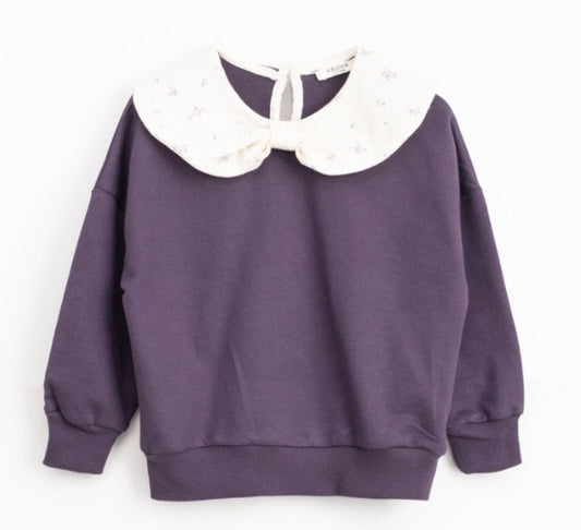 Lavender Flower Collar Pullover - 1-6Y