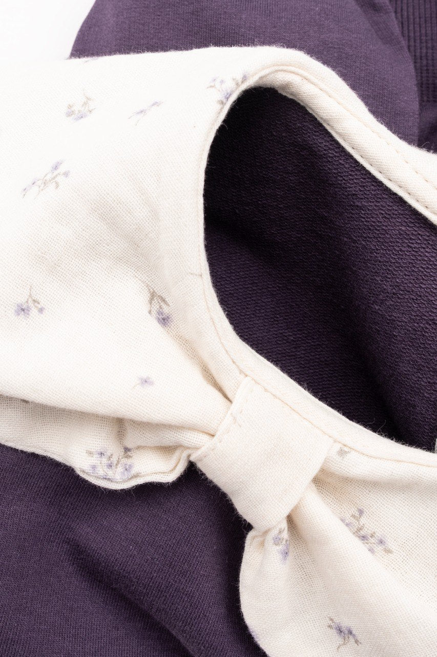 Lavender Flower Collar Pullover - 1-6Y