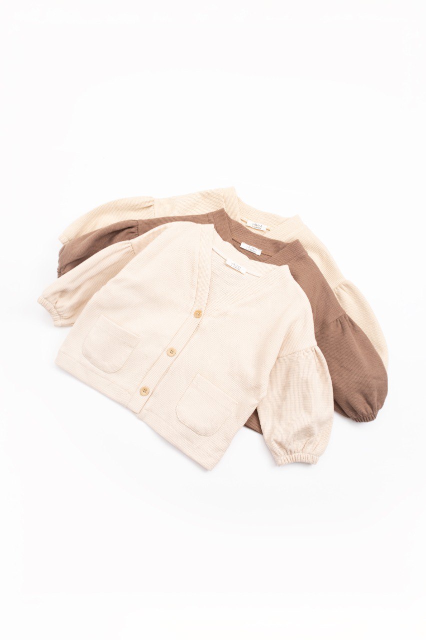 Cardigan - Brown/Beige/Off-White - 9M-4Y