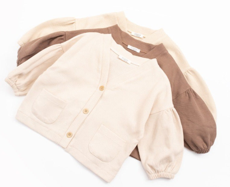 Cardigan - Brown/Beige/Off-White - 9M-4Y