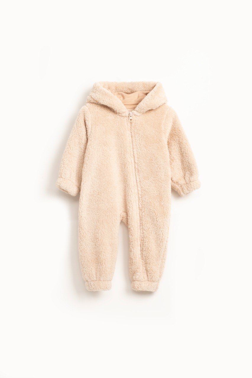 Baby Bear Romper - Beige/Brown - 3-24M