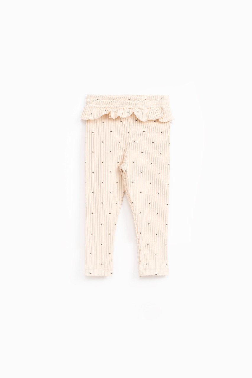 Dotted Legging - Beige/Off-White - 1-6Y
