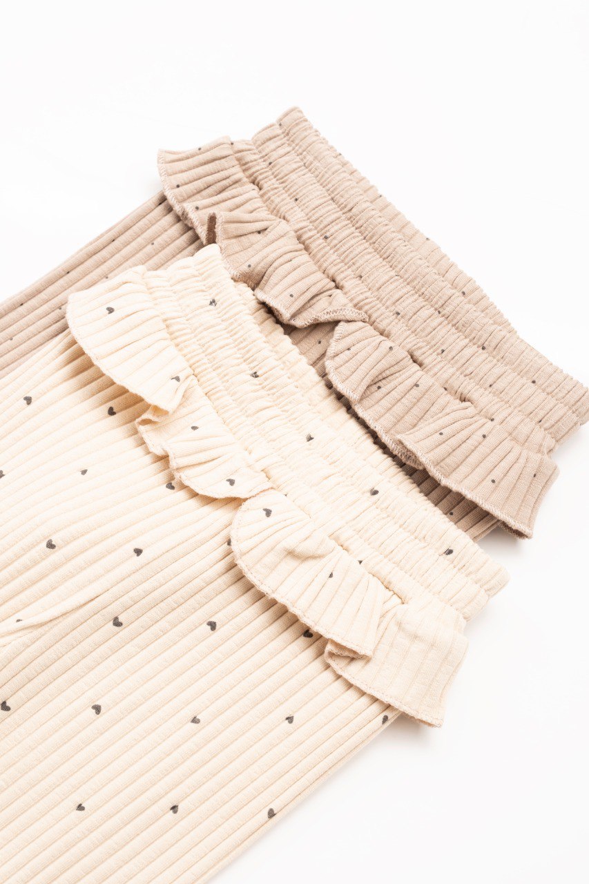 Dotted Legging - Beige/Off-White - 1-6Y