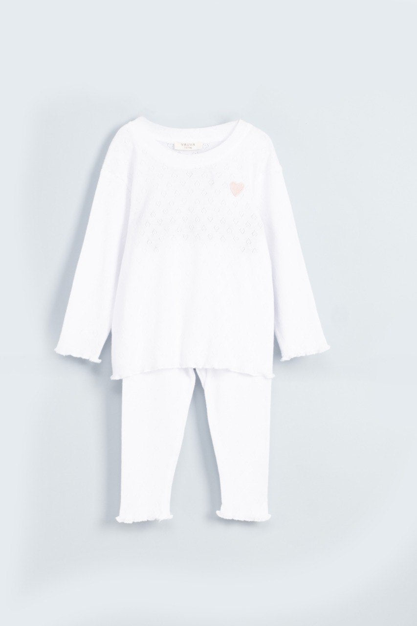 Pajamas - Beige/White/Pink - 1-6Y