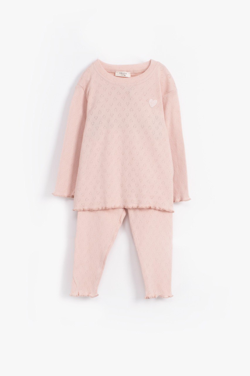 Pajamas - Beige/White/Pink - 1-6Y