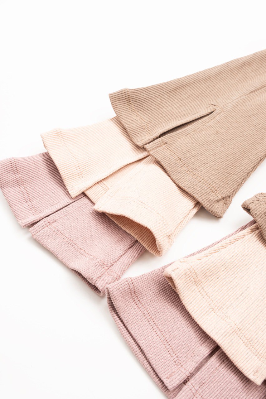 Legging - Wide Legs - Brown/Pink- 1-6Y