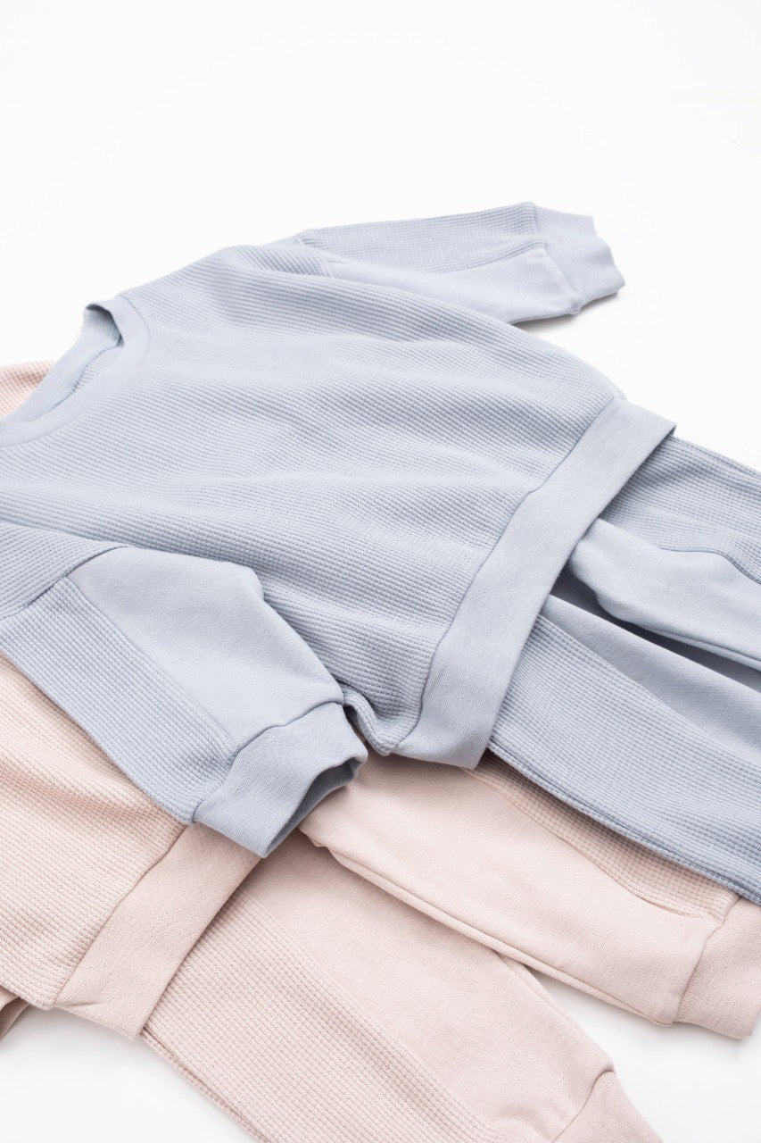 Sweater & Jogger Set - Blue/Beige - 9M-4Y