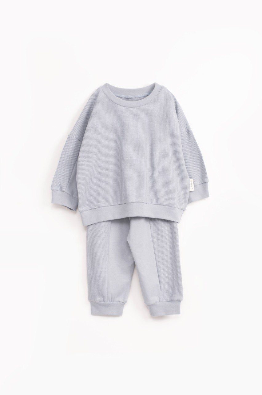 Sweater & Jogger Set - Blue/Beige - 9M-4Y