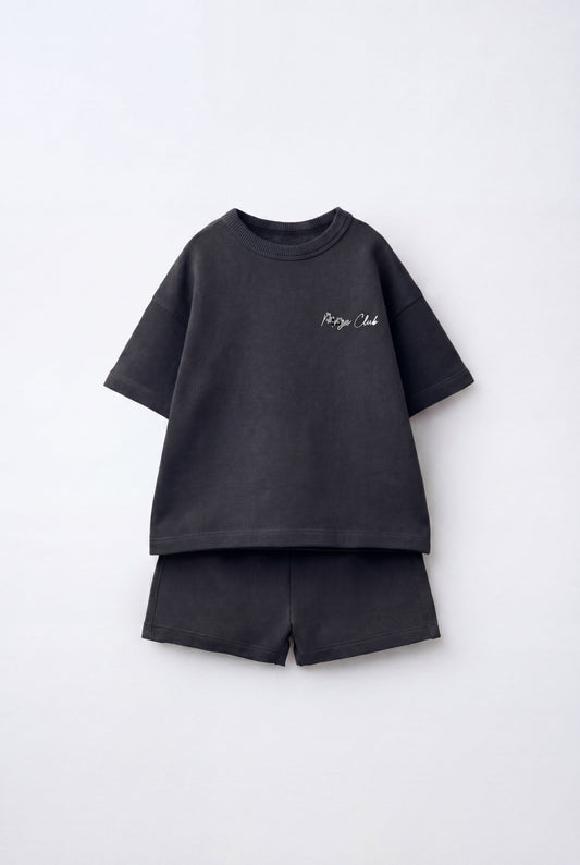 The M CLUB - Anthracite Shorts & Tshirt Set - 2-8Y