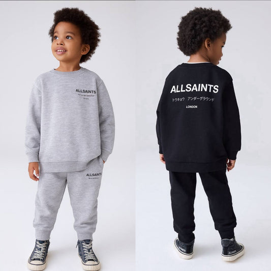 All Saints Pants & Sweater Set - Black/Grey - 2-10Y