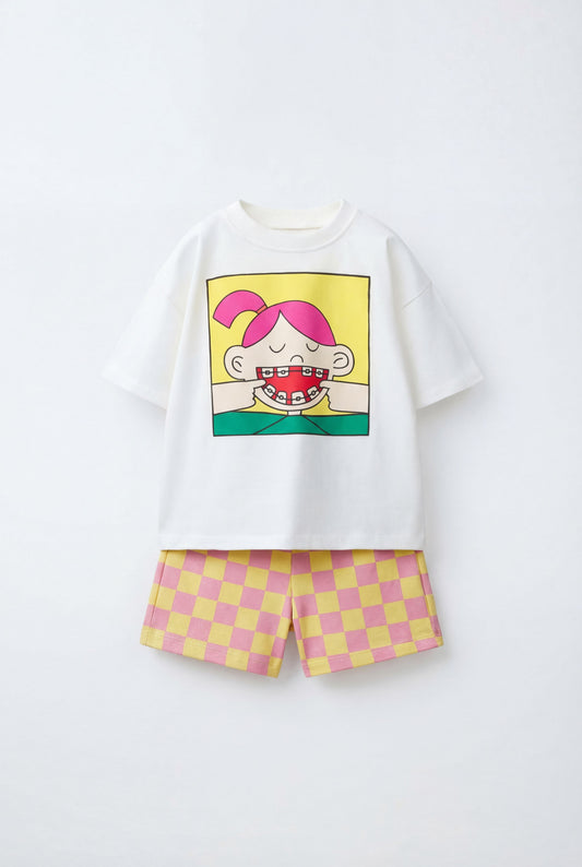 BRACE YOURSELF - Shorts & Tshirt Set - 2-8Y