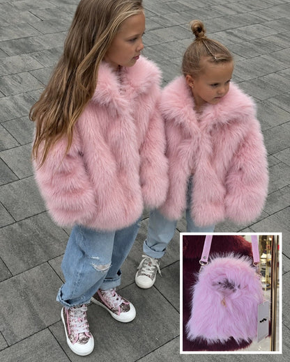 Cotton Candy Coat and Purse - 3-10Y