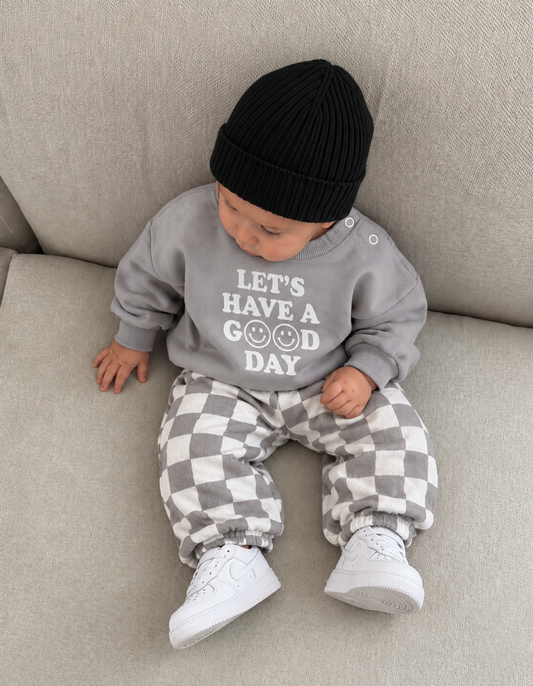 Good Day Grey Fleeced Set - 6M-2Y