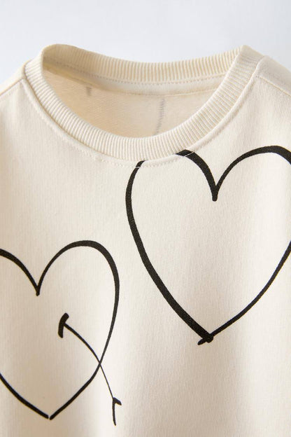 Black Hearts Pants &Sweater Set - 3-10Y