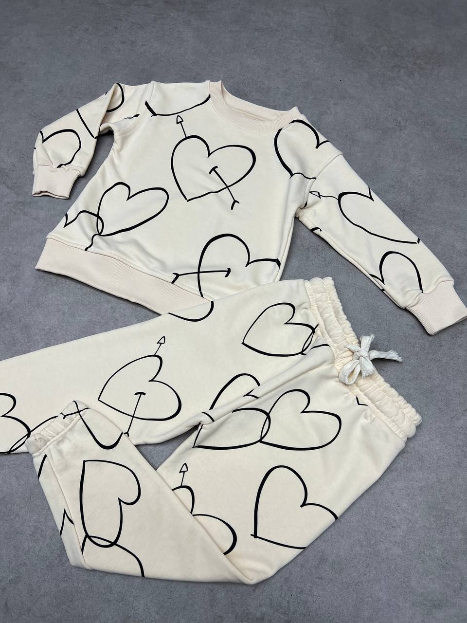 Black Hearts Pants &Sweater Set - 3-10Y