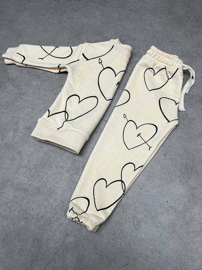 Black Hearts Pants &Sweater Set - 3-10Y