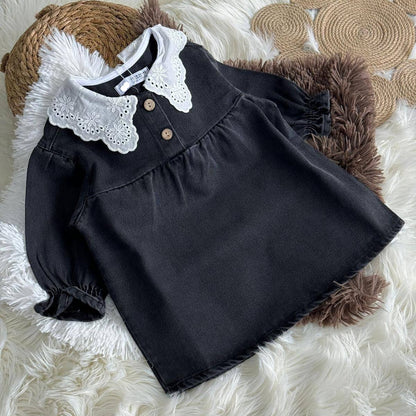 DENIM Dress - BLACK - 18M-6Y