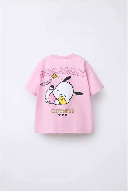 TSHIRT - POCHACCO - PINK - 2-7Y