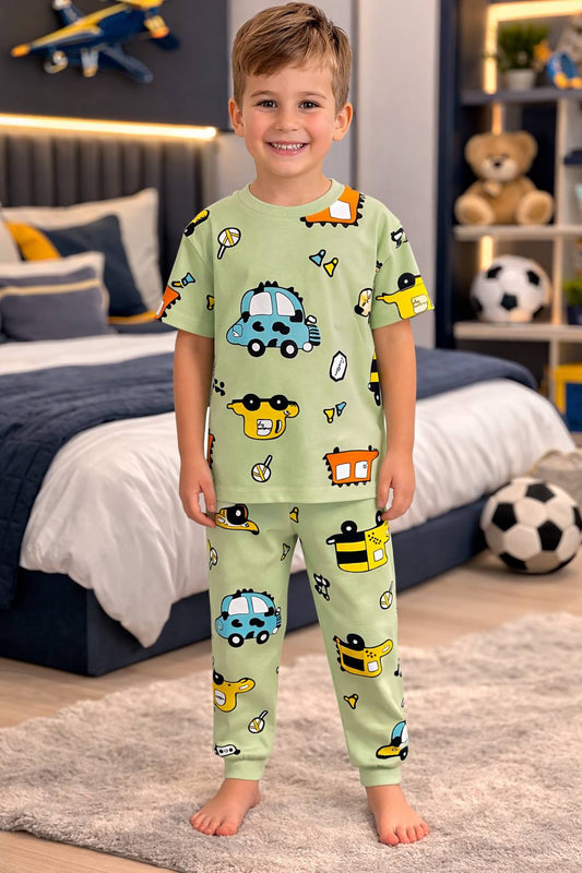 Green Pyjamas - CARS - 3-8Y