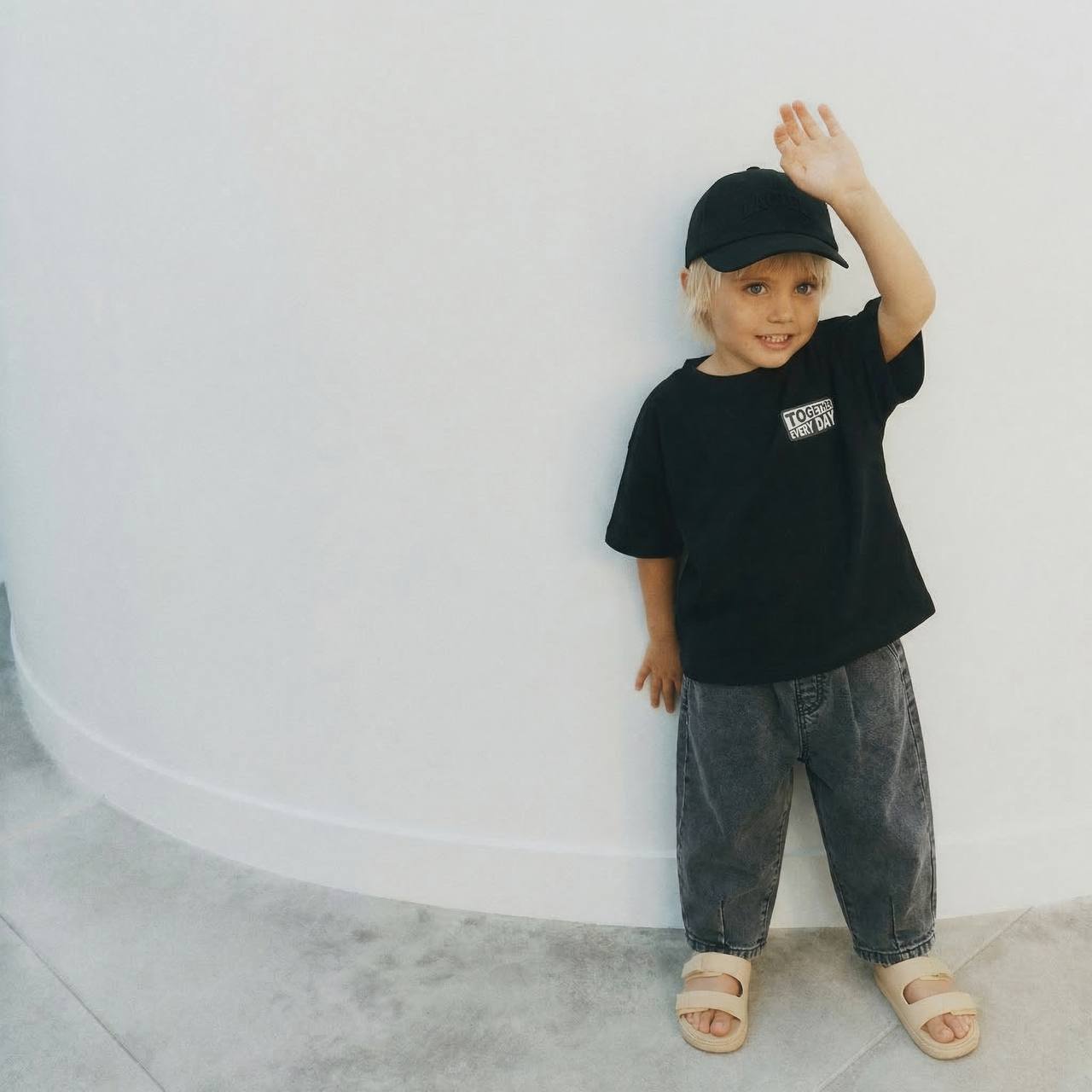 Together Everyday - BLACK Tshirt - 2-7Y