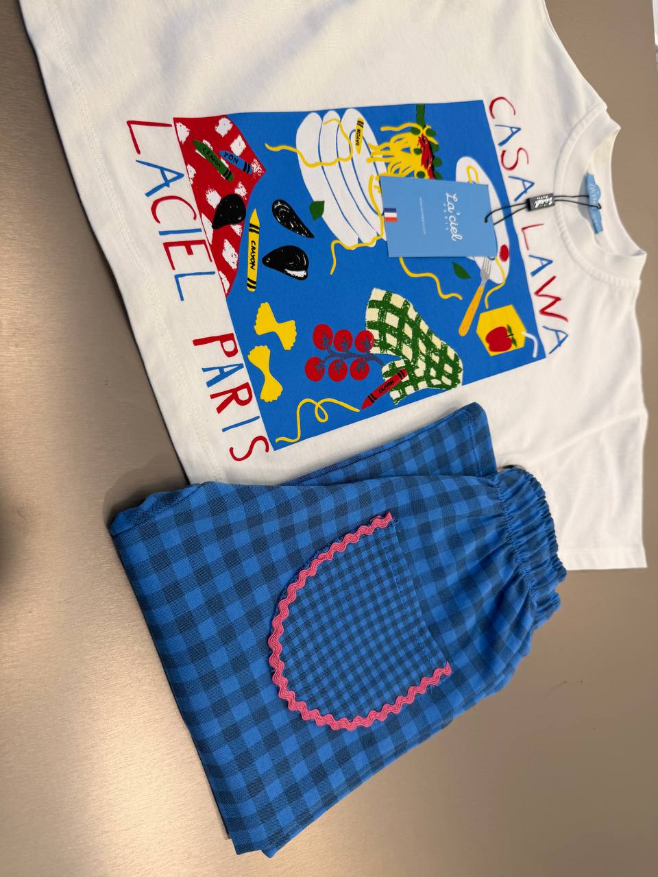 Pant & Tshirt Set - SPAGHETTI- 2-7Y