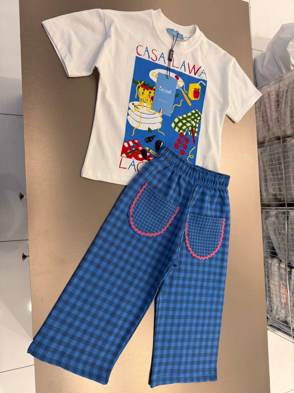 Pant & Tshirt Set - SPAGHETTI- 2-7Y