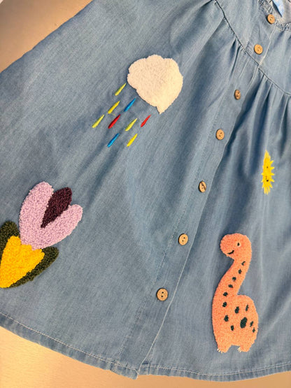 DENIM Dress - ANIMALS - 2-7Y