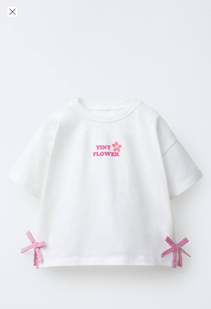 Tshirt - Tiny Flower - White - 2-7Y