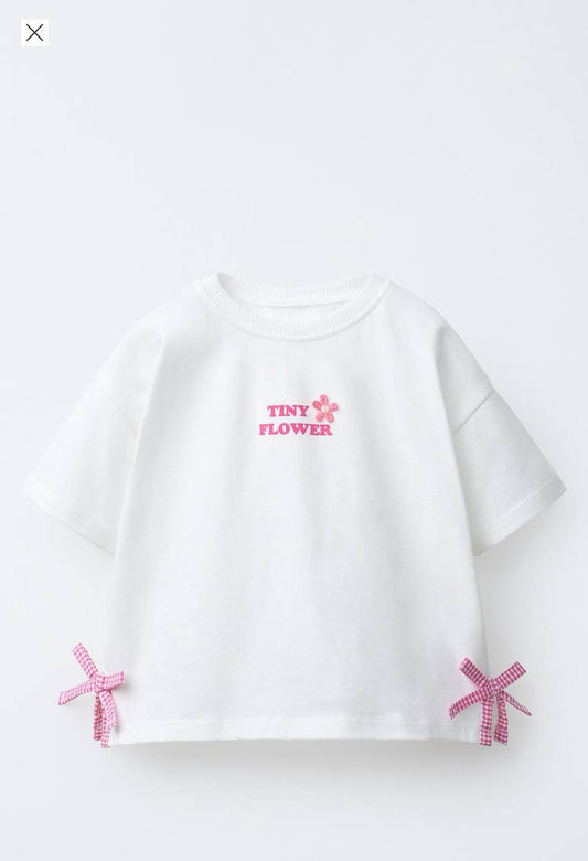 Tshirt - Tiny Flower - White - 2-7Y