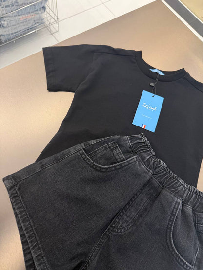 Black Tshirt - 2-7Y