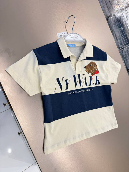 Tshirt - Polo Cut - NY WALK - 2-7Y